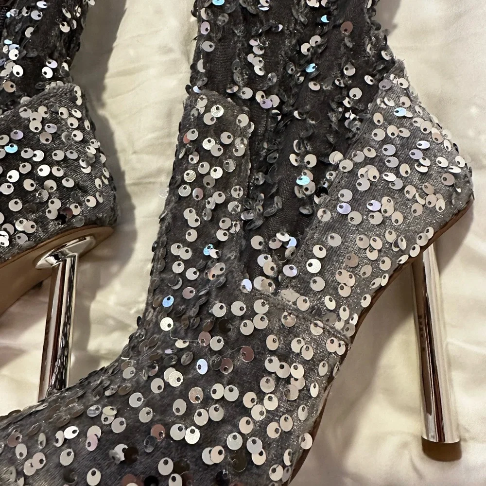 Steve Madden “Vivee” Sequin Thigh High Boots - Picture 2 of 4